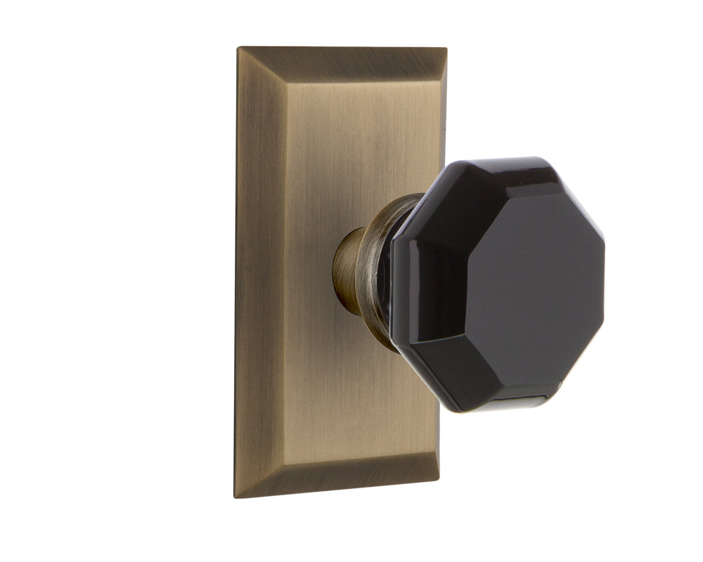 Studio Plate with Waldorf Black Door Knob Nostalgic Warehouse 