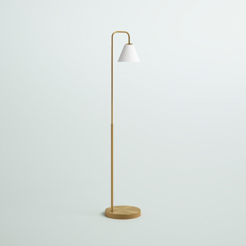 Lampe sur pied arquée 62 po Henderson, Doré, Blanc