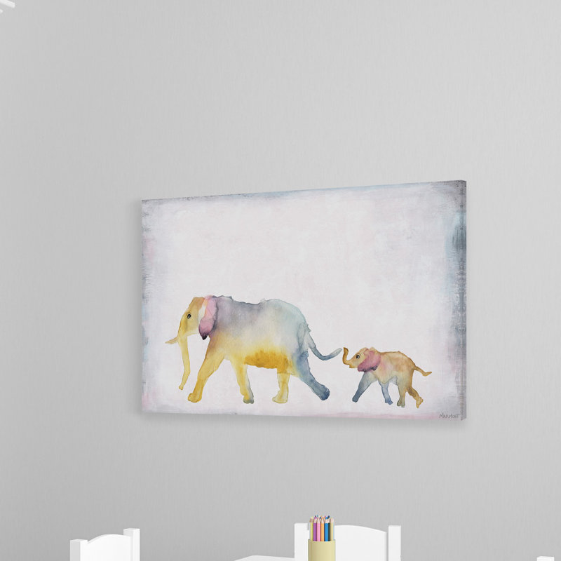 «Elephant Trek», reproduction sur toile tendue, H 16 po x l 24 po x P 1,5 po