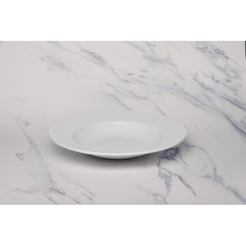 Assiette creuse en porcelaine ORBA Premium | Ivoire | Va au micro-ondes et au lave-vaisselle, 11.81