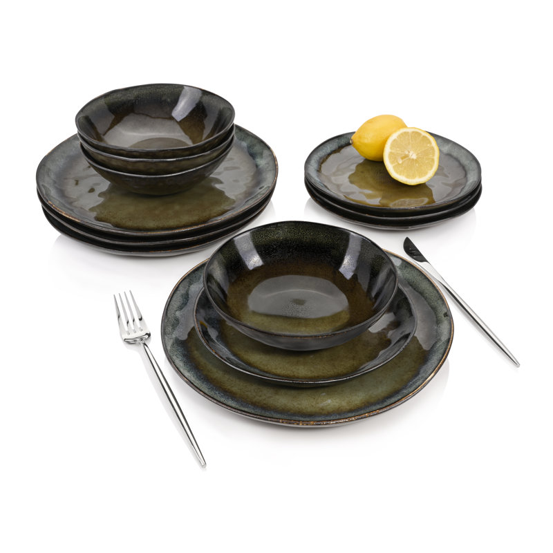 Walthill 12 Piece Dinnerware Set, Service for 4