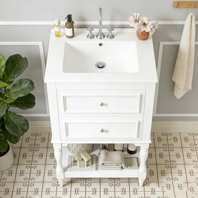 Meuble-lavabo 24 po avec lavabo en céramique