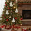 Ornements nordiques en forme d'arbre de Noël, ornements de Noël en macramé de coton avec frange