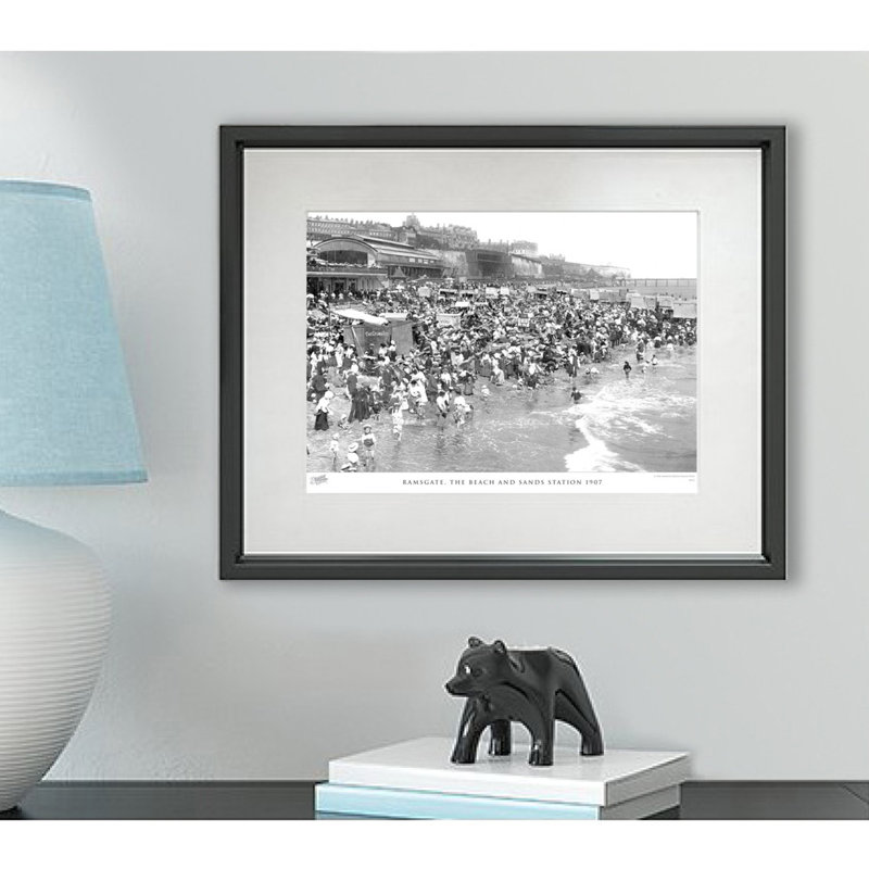 Ramsgate, The Beach And Sands Station 1907 by Francis Frith - Single Picture Frame Print, 28cm H x 36cm W x 2.3cm D