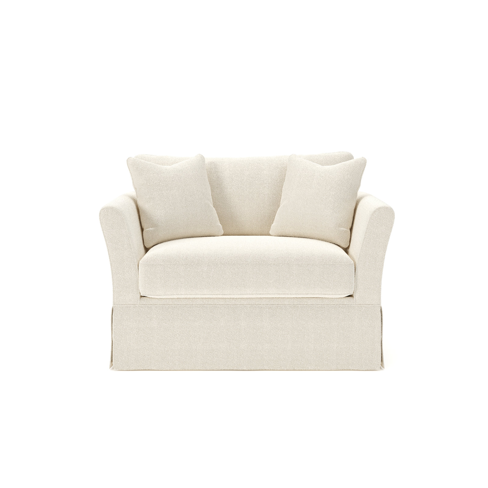 Shelby Upholstered Accent Chair, Davis Pearl Performance Bouclé