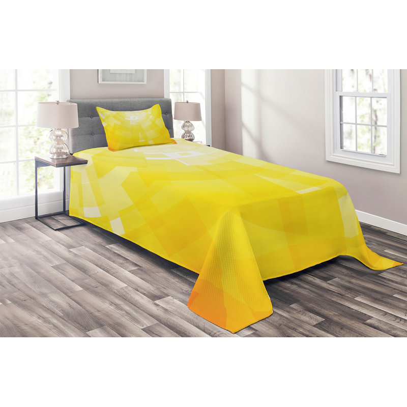 Mosaic Modern & Contemporary Polyester Coverlet, Twin Bedspread + 1 Sham