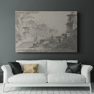 Vintage Sketch Work-XLI -Gallery Wrapped Cavas