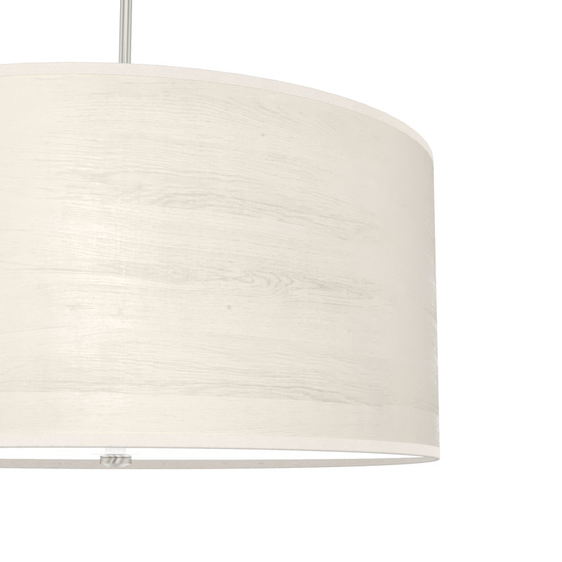 Solhaven 4 - Light Shaded Drum Pendant, Bleached Alder