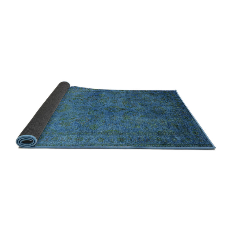 Tapis oriental bleu, Rond 7 pi