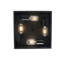 Lot de 2 plafonniers carrés encastrés à 4 lumières