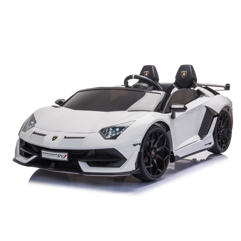 Lamborghini 2-seater Ride On Car With Mp4 Touch Screen, Drift Function, White