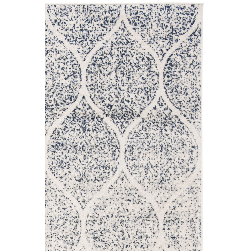 Tapis géométrique Michaela Performance, Carré 5 pi 3 po
