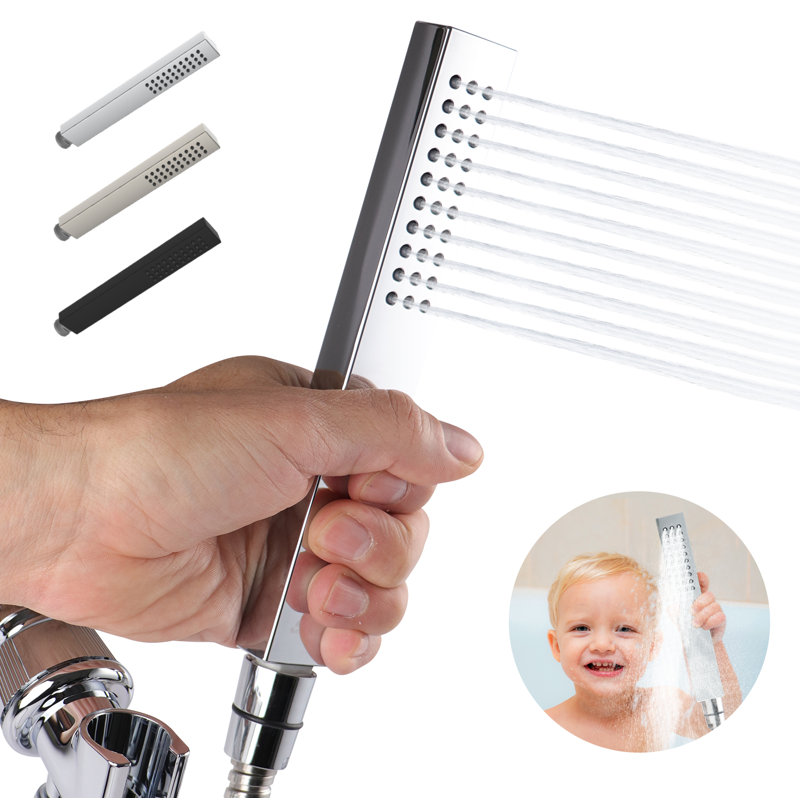 High Pressure Shower Head Handheld Shower Head Chrome Plated Shower Wand,Modern Design Showerhead Sprayer 2" Face