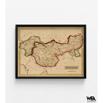 Tartary Mongolia 1817, Library Antique Map Decor, History Classroom Wall Art, Mongolia Map Print, Geography Wall Art, Antique Poster Print