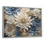 «Simplicity Mums Bloom» en beige et bleu pâle II - Mums, art mural-109538344-97014191
