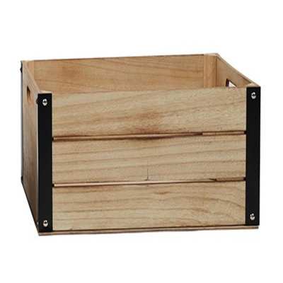 Wood With Iron Edges Crate