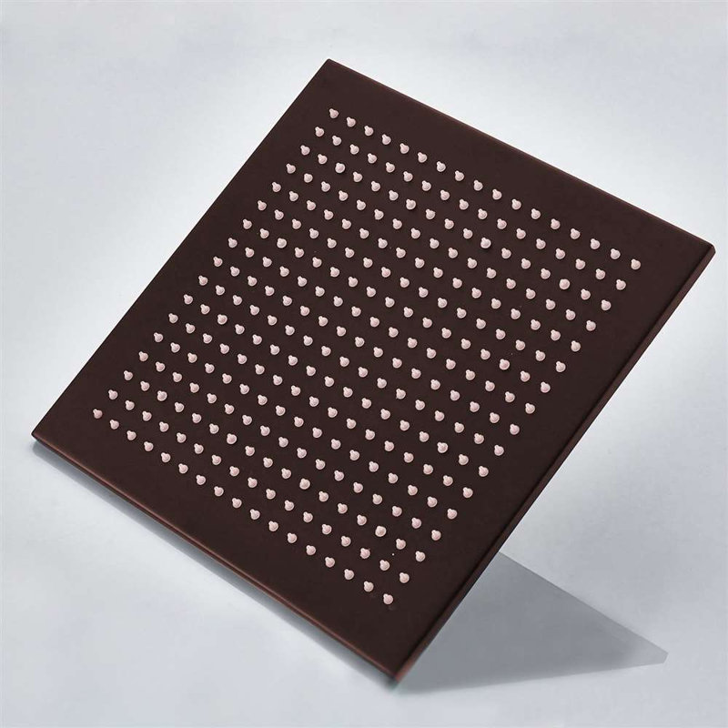 BathSelect Light Oil Rubbed Bronze Square Rain Shower Head, Size, Mount