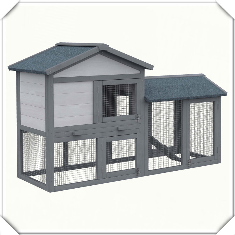 Cage en bois avec plateau rabattable