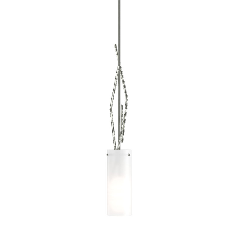 Brindille 1 - Light Single Cylinder Pendant, Sterling