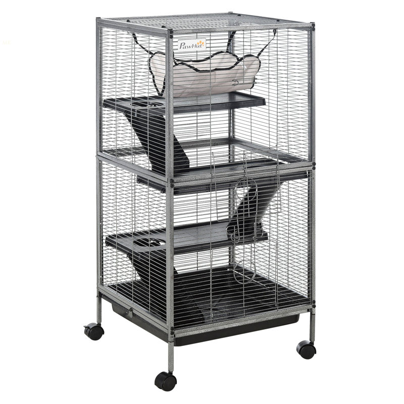 Cage à roulettes pour petits animaux Pawhut