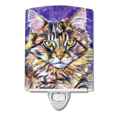 Maine Coon Sassy Ceramic Night Light