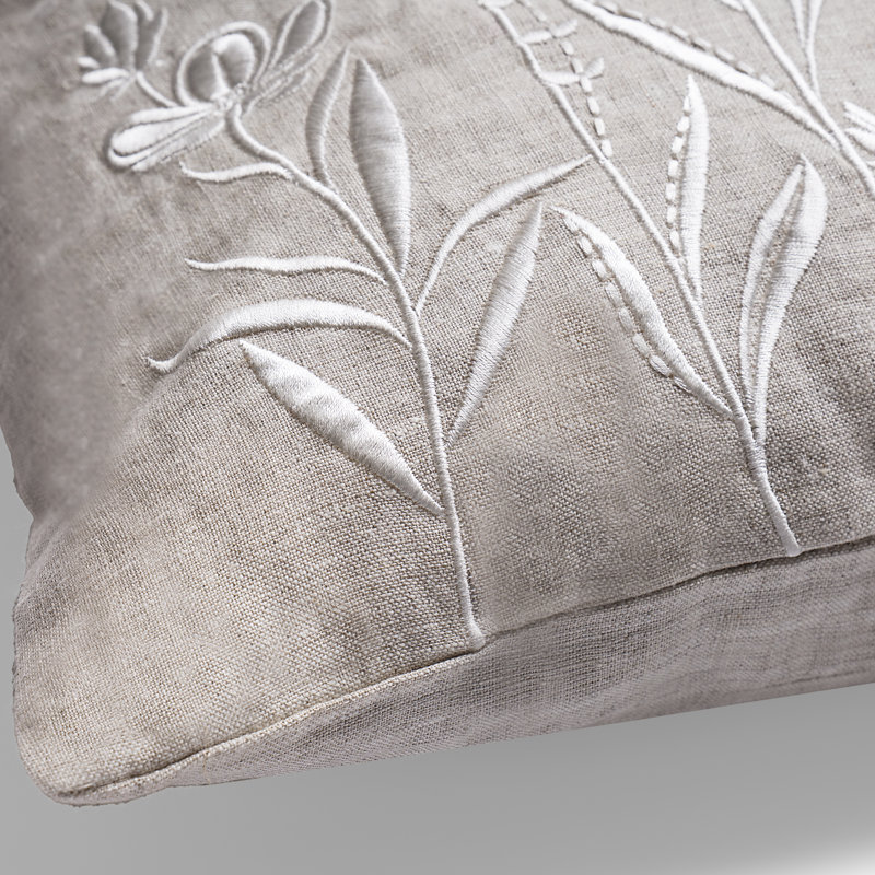 Wildflowers Dec Pillow Linen And White