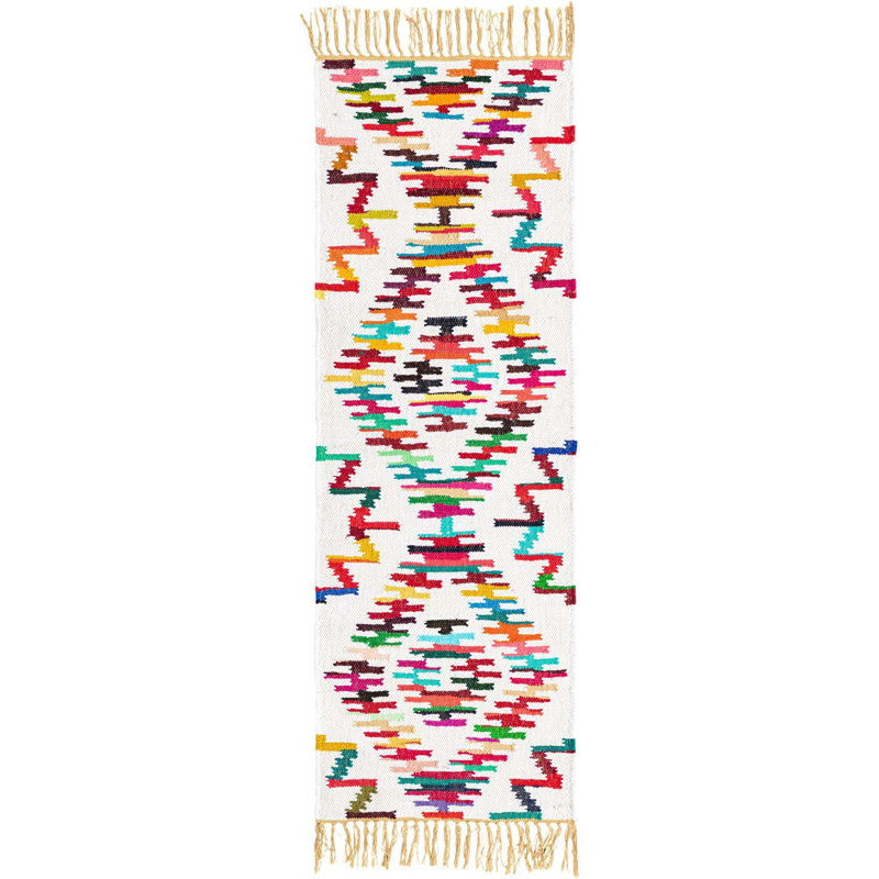 Duclos Cotton Ikat Indoor Rug, Runner 2'2" x 6'1"