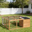 Cage à lapin peu encombrante, bois et métal, intérieur / extérieur rustique