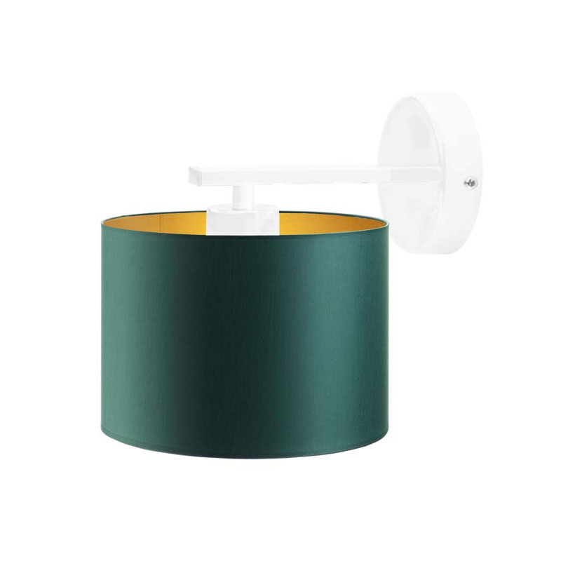 Artis Steel Armed Sconce, Green, White