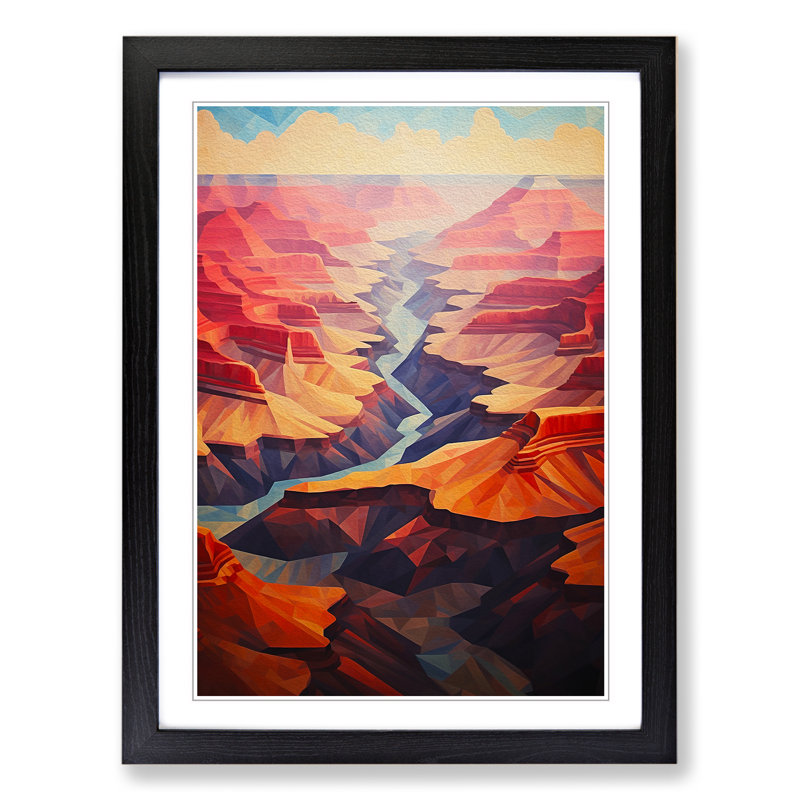 Grand Canyon Geometric - Framed Print
