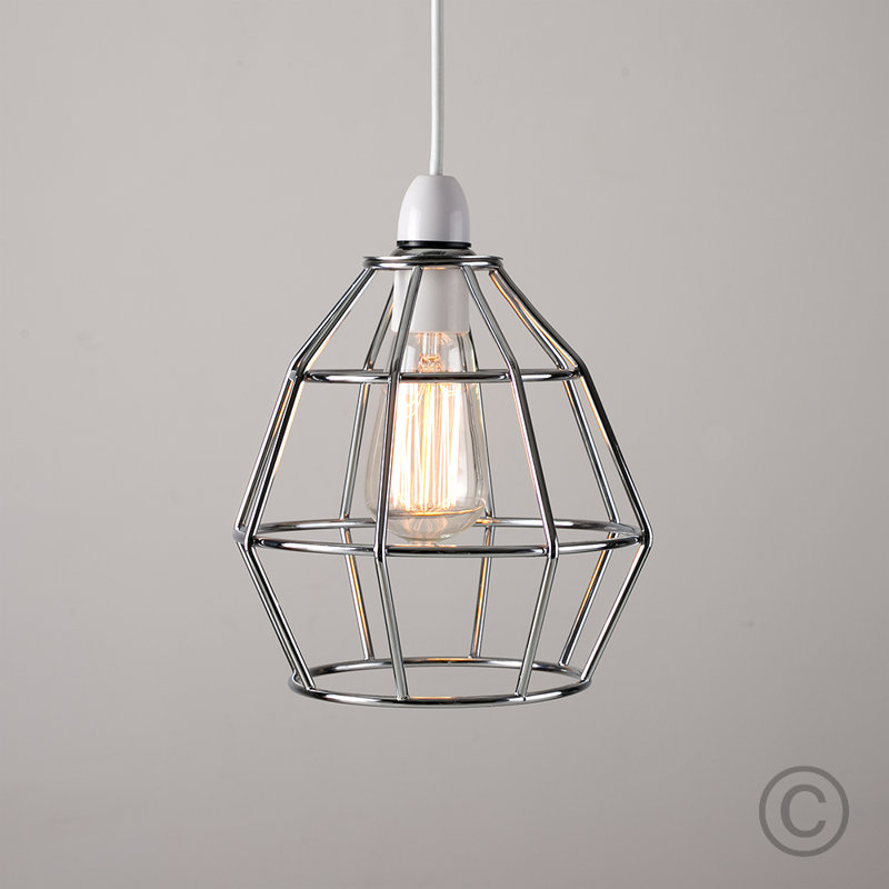 Haney 20cm H Metal Oval Pendant Shade ( Screw On ), Chrome