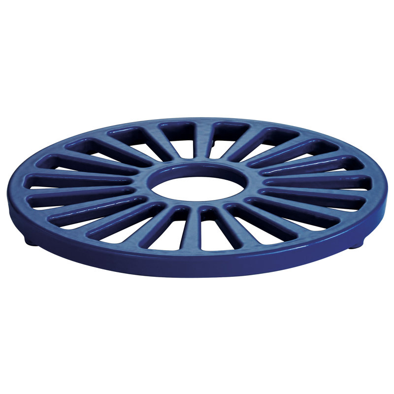 Tramontina Gourmet Enameled Cast Iron Round Trivet, Gradated Cobalt