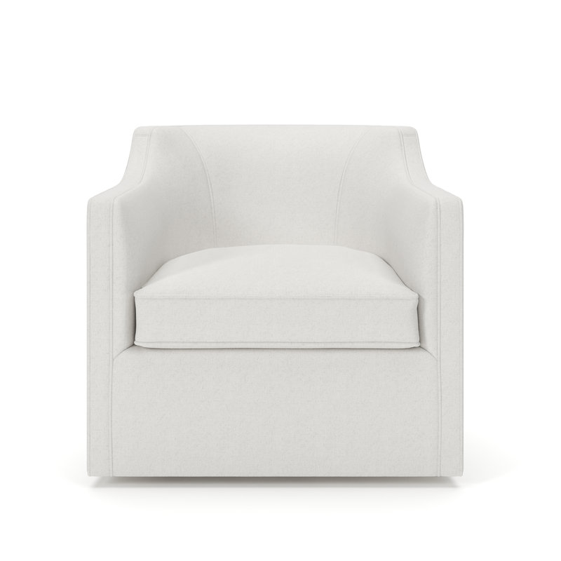 Fauteuil pivotant rembourré Marietta, Beige Macarena