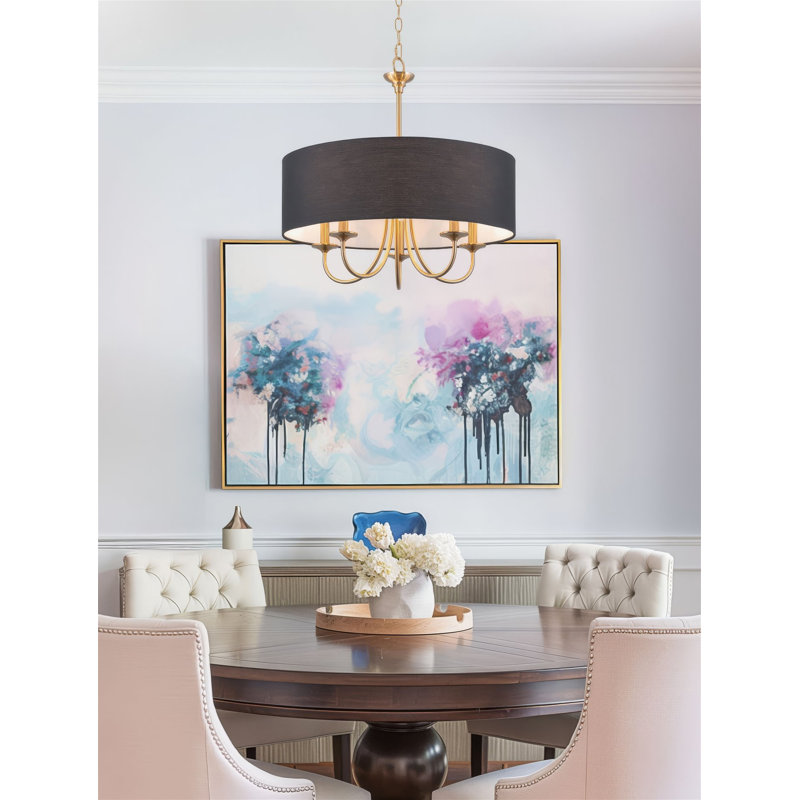 Jahmaad 5 - Light Dimmable Drum Chandelier