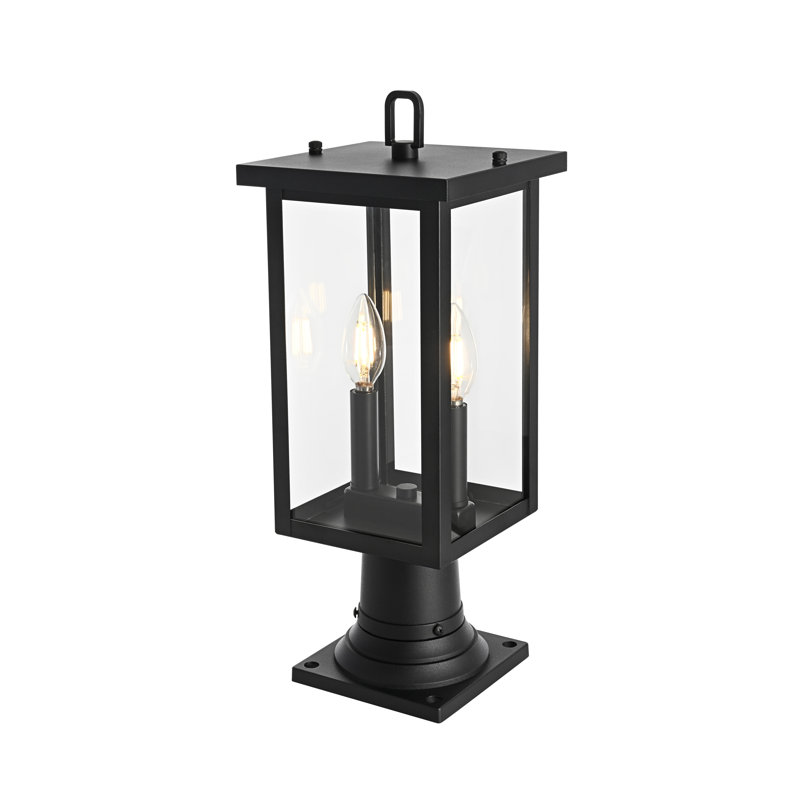 Lampadaire d'extérieur noir 7 po Mershon