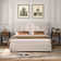 Queen Size Bedroom Set Upholstered Bed Frame With With Charging Station, Nightstand Set Of 2 With Storage