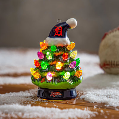 Sapin de Noël miniature à DEL Detroit Tigers de 10 cm