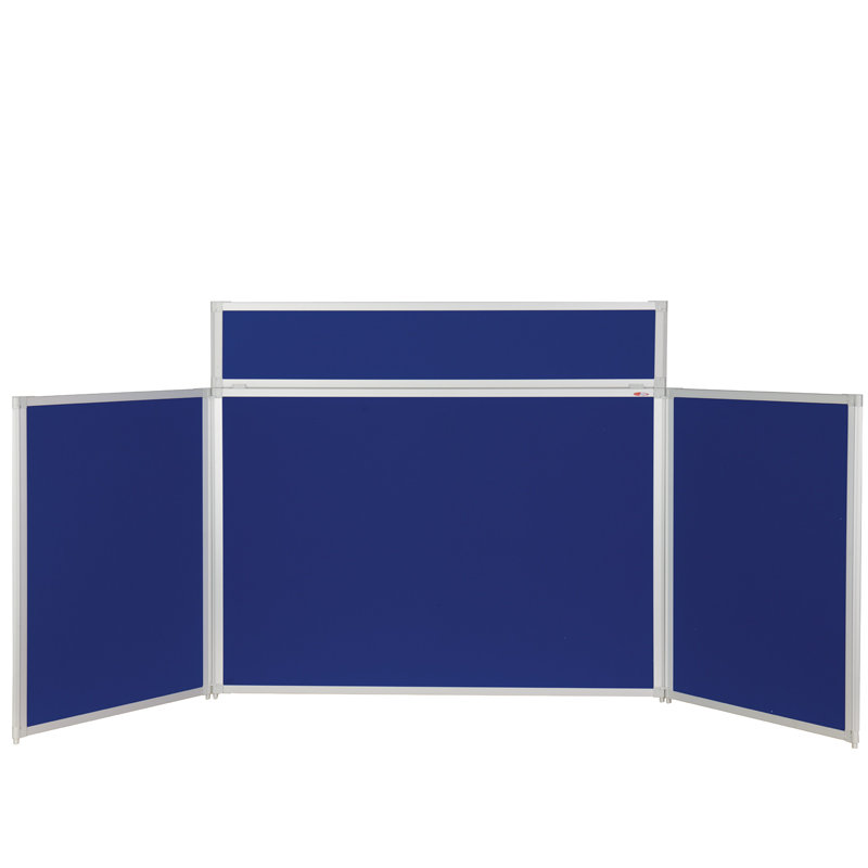 Free-Standing Bulletin Board, 90cm H x 200cm W, Royal Blue