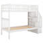 Lit simple superposé simple avec lit gigogne escamotable et solutions de rangement intégrées pratiques, blanc-201170853