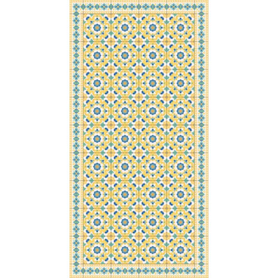 Calidoscopi Yellow Easy to Clean Kitchen Mat