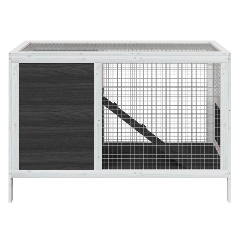 Newnan Small Animal Hutch, Grey/White
