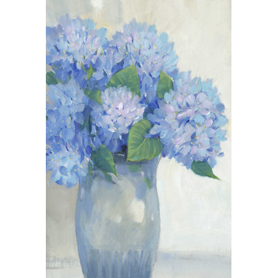 " Blue Hydrangeas In Vase I " by Timothy O' Toole Painting Print