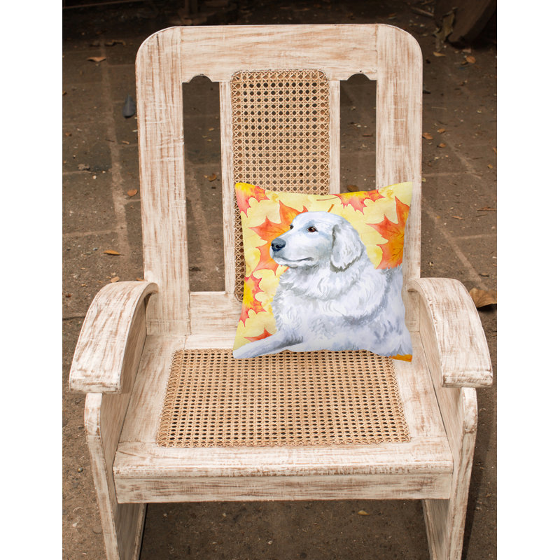 Outdoor Throw Pillow, 18" x 18", Maremma Sheepdog