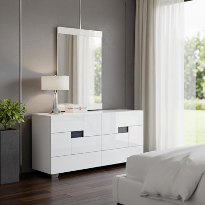  30 po superbe commode blanche ultrabrillante