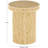 Cole And Grey Wooden Handmade Accent Table With Linear Wood Strip Design