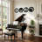 Metal Musical Instruments & Notes Black Wall Decor (set Of 4)