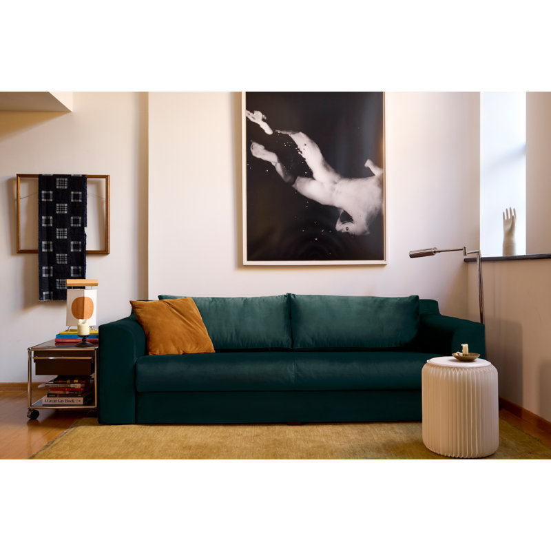 Elevate Sofa 86", Cornflower Recycled Velvet