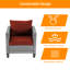 Ensemble de mobilier de patio en osier PE de Dastan 9 pièces avec 4 repose-pieds et coussins lavables amovibles, ensemble de conversation extérieur toutes saisons pour terrasse-901077303-901077307