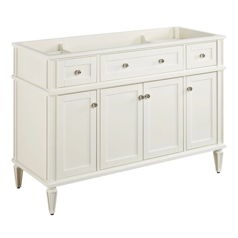 48" Elmdale Single Bathroom Vanity Set with Rectangular Undermount Sink, Arctic White Quartz, 8" Widespread, Charcoal Black