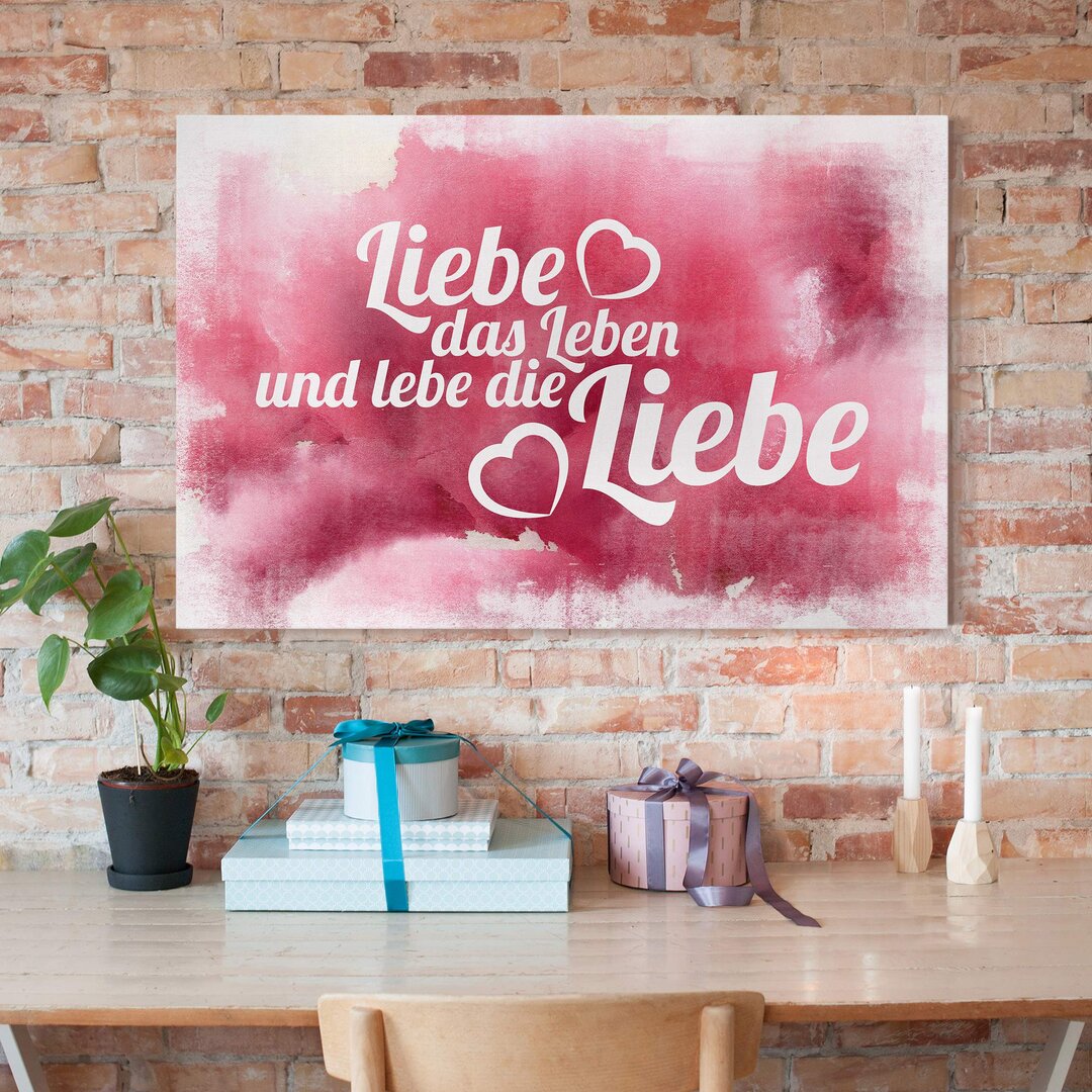 Leinwandbild Liebe das Leben